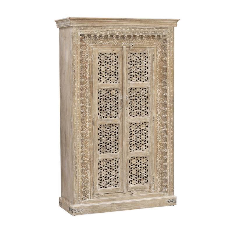 Armario Oriental 2 Puertas con Estantes Decape Blanco Alhambra