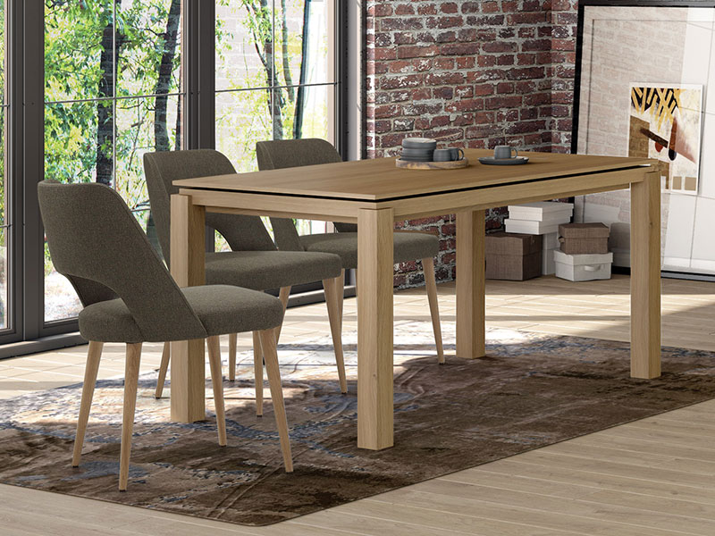 Mesa comedor extensible roble nordico