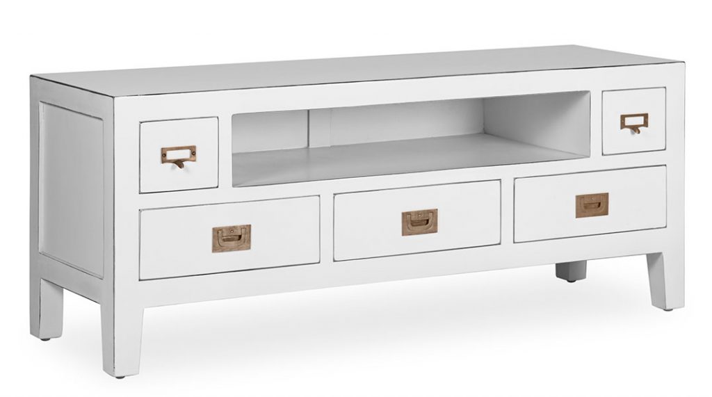 Mueble bajo banco color blanco Everest