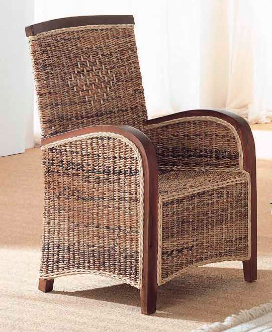 Butaca salon rattan madera