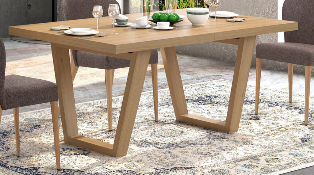 Mesa comedor extensible roble actual