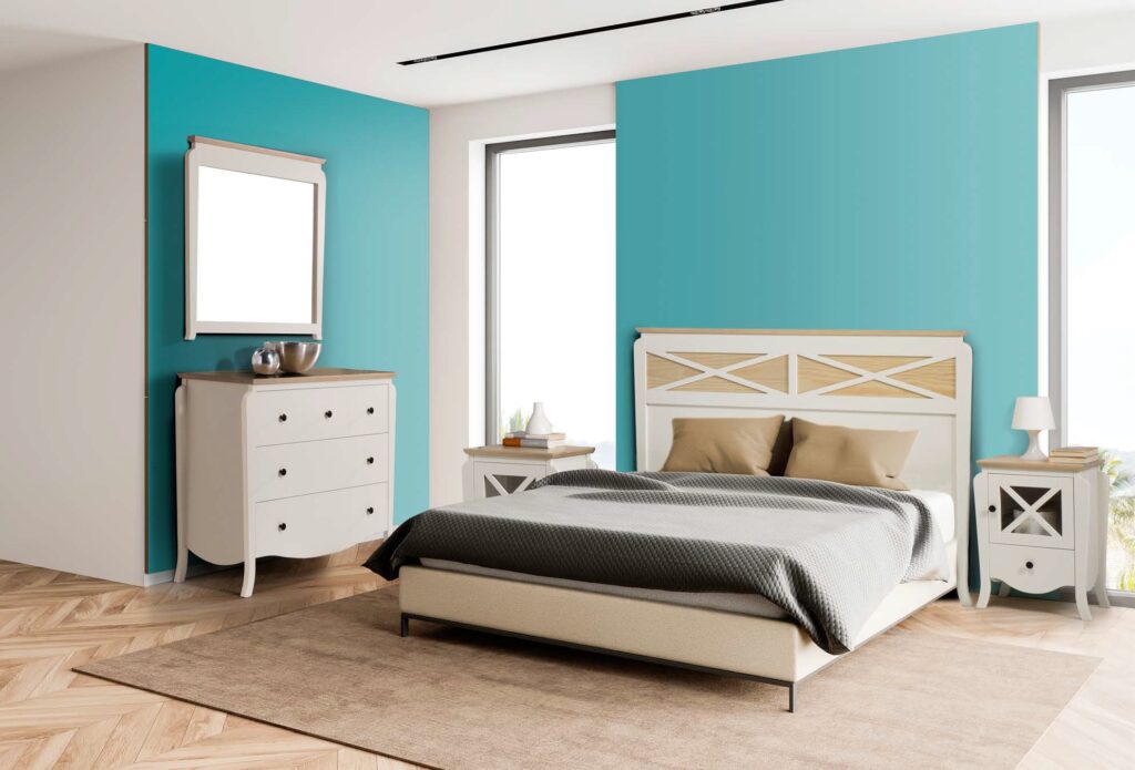 Dormitorio actual madera bicolor