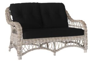 sofa 2 platas rattan blanco decape