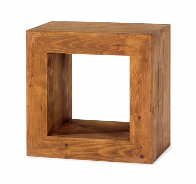 Cubo estanteria rustico moderna