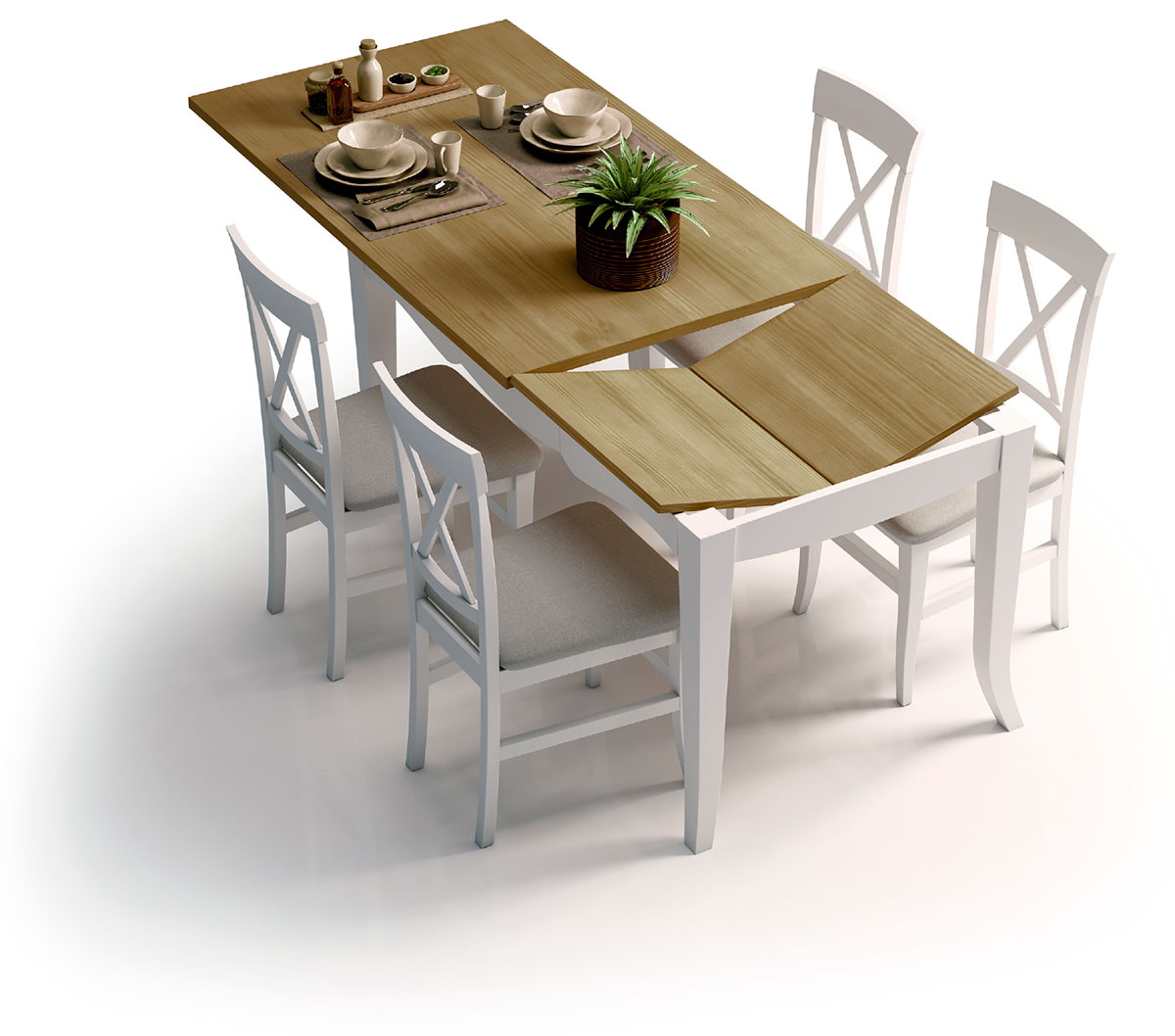 Mesa comedor extensible salon provenzal