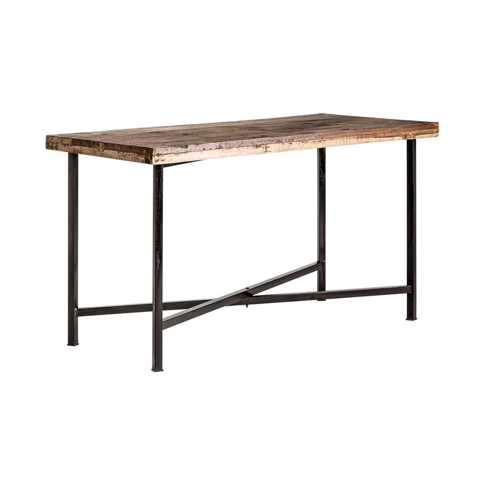 Mesa comedor madera reciclada y acero estilo industrial