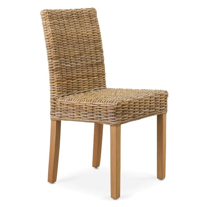 Silla rattan madera estilo rustico actual