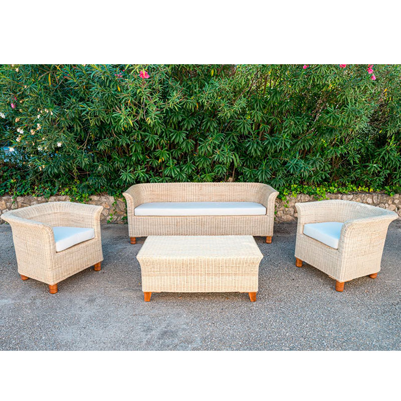 Conjunto sillones mesa sofa medula para interior