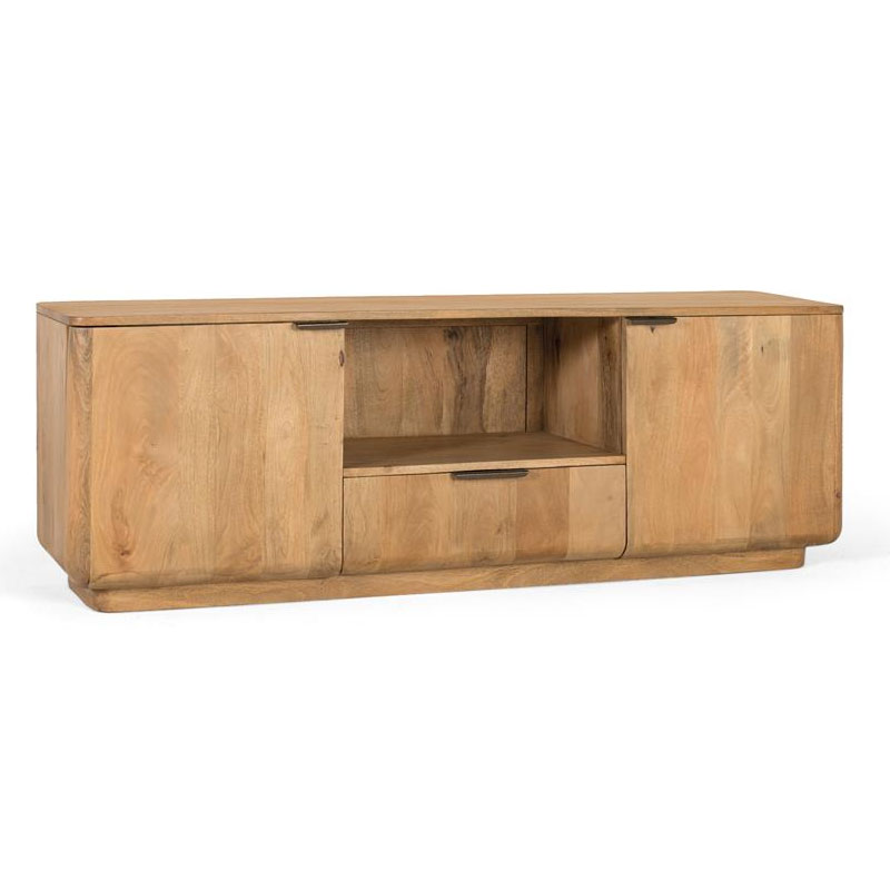 Mueble bajo TV con diseño moderno madera maciza