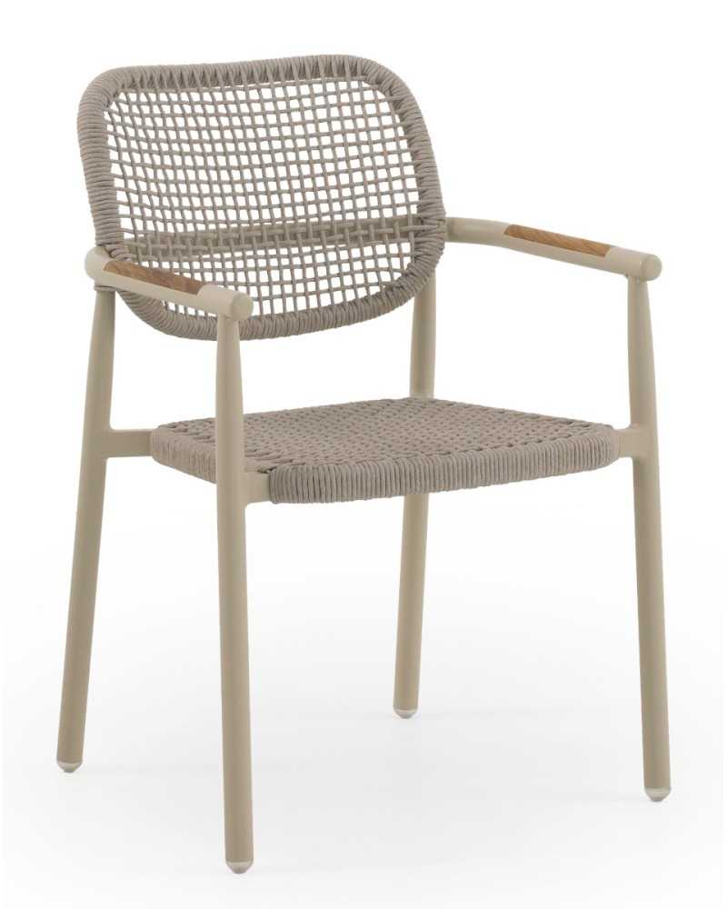 Sillon terraza jardin aluminio y cuerda