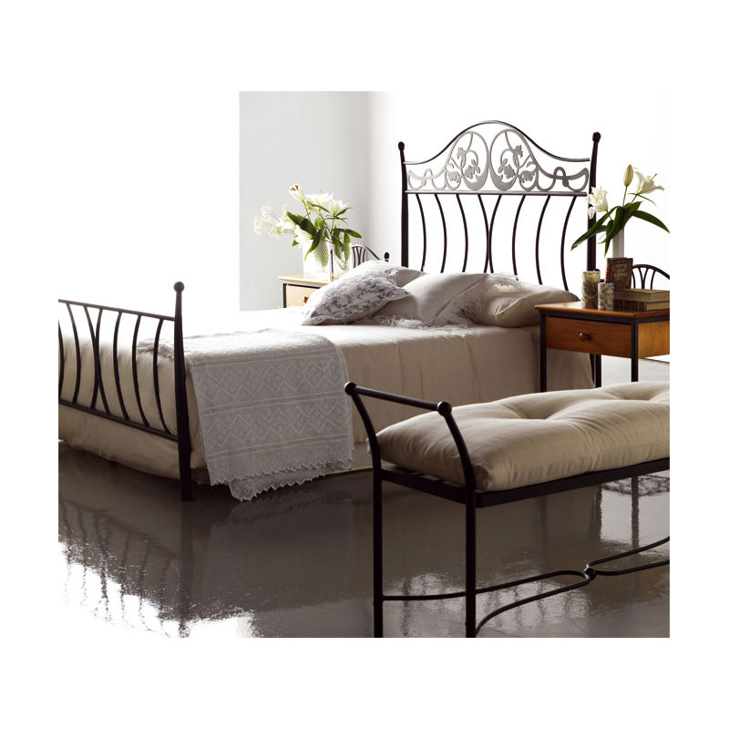 Cama dormitorio forja actual Milan