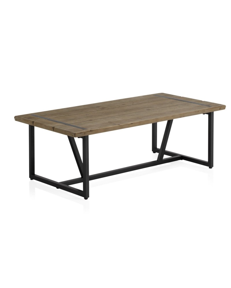 Mesa de centro rustica industrial 120 X 60