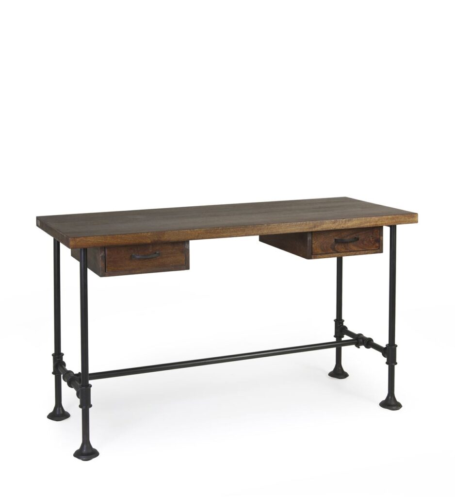 Mesa madera forja diseño rustico industrial