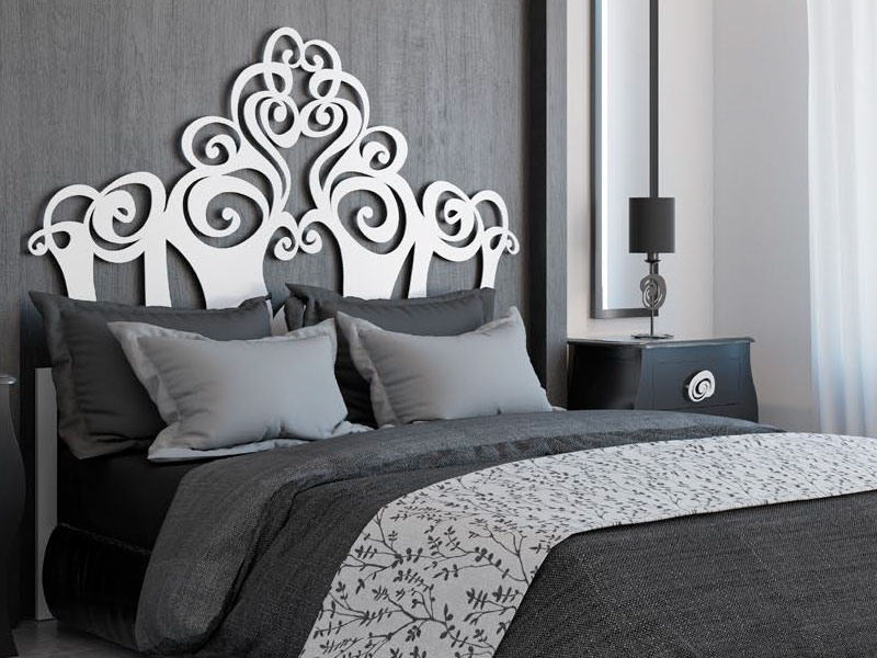 Cabezal cama de acero diseño moderno