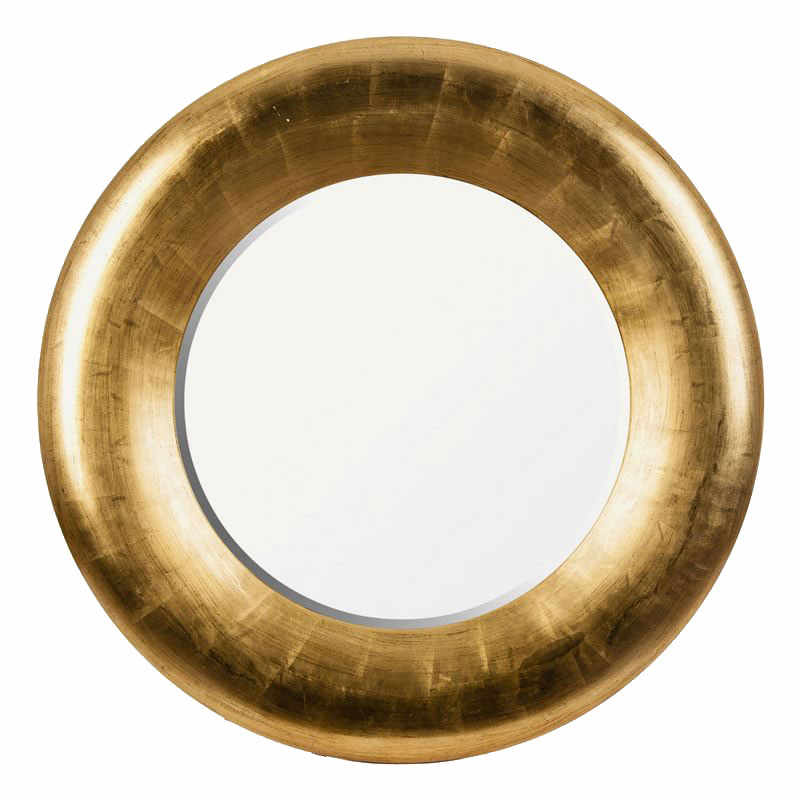 Espejo Redondo Ard Deco Color Oro