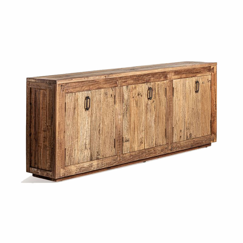 Aparador comedor grande rustico 4 puertas madera maciza