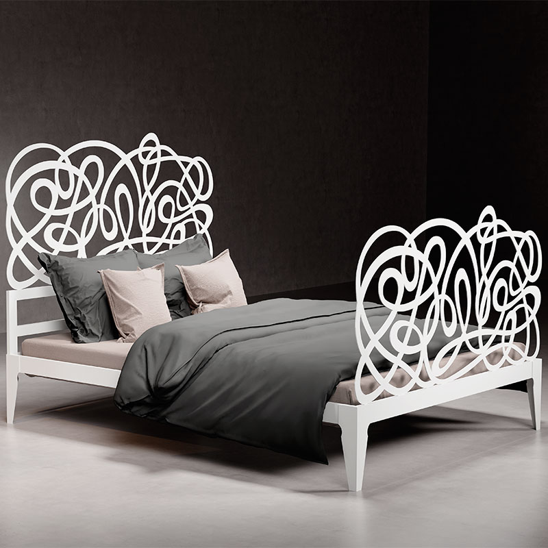 Cama de forja diseño actual serie Agarabia