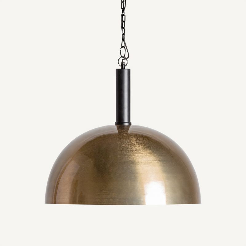 Lampara de techo metalica dorada moderna