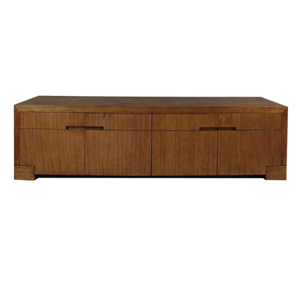 Mueble tv diseño actual colonial 4 puertas