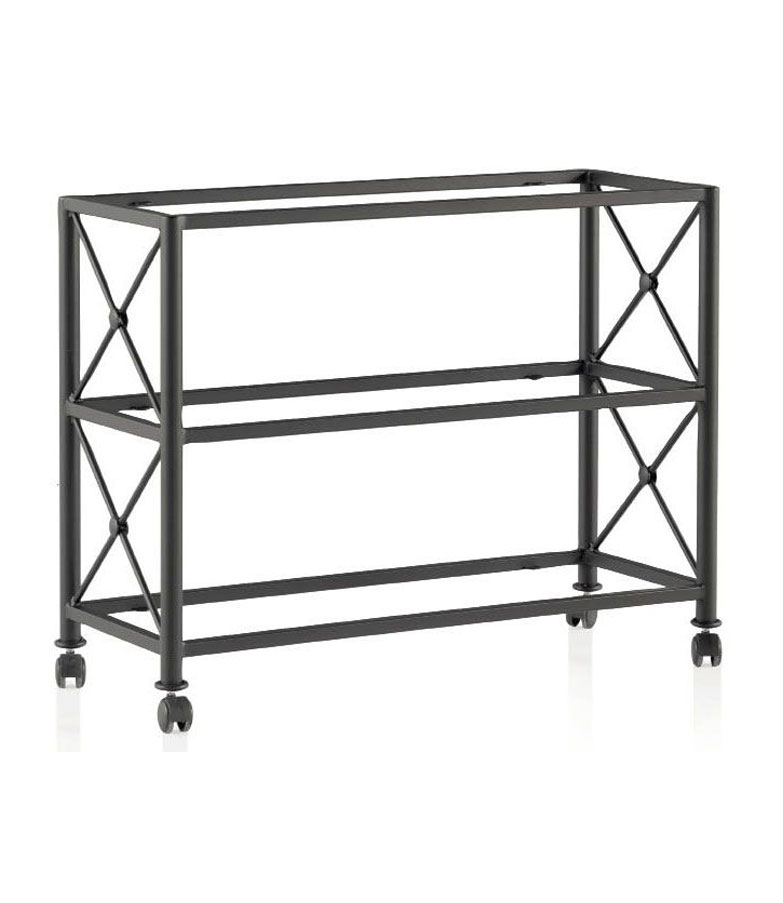 Mueble tv forja moderno con ruedas