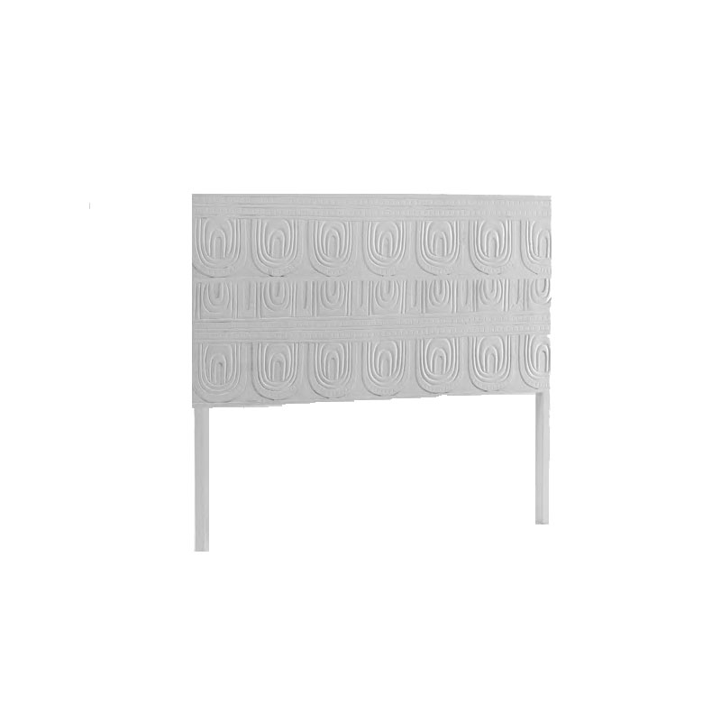 Cabecero etncio tallado blanco cama de 150