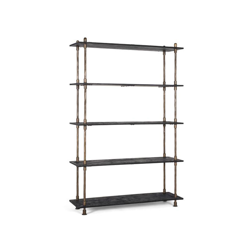 Estanteria libreria salon acero madera