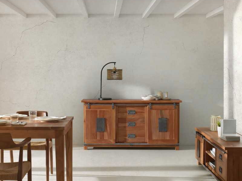 Salón Diseño Industrial Madera Acacia