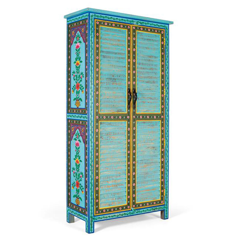 Armario 2 puertas diseños florales estilo oriental