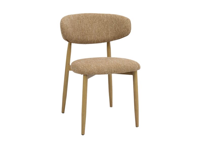 Silla Comedor Diseño Actual Tapizada Caramelo