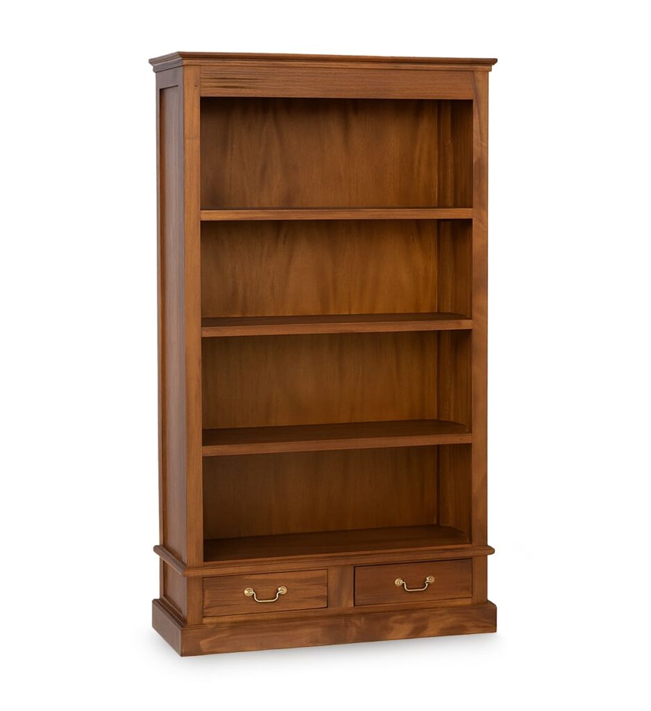 Libreria salon colonial clasica nogal