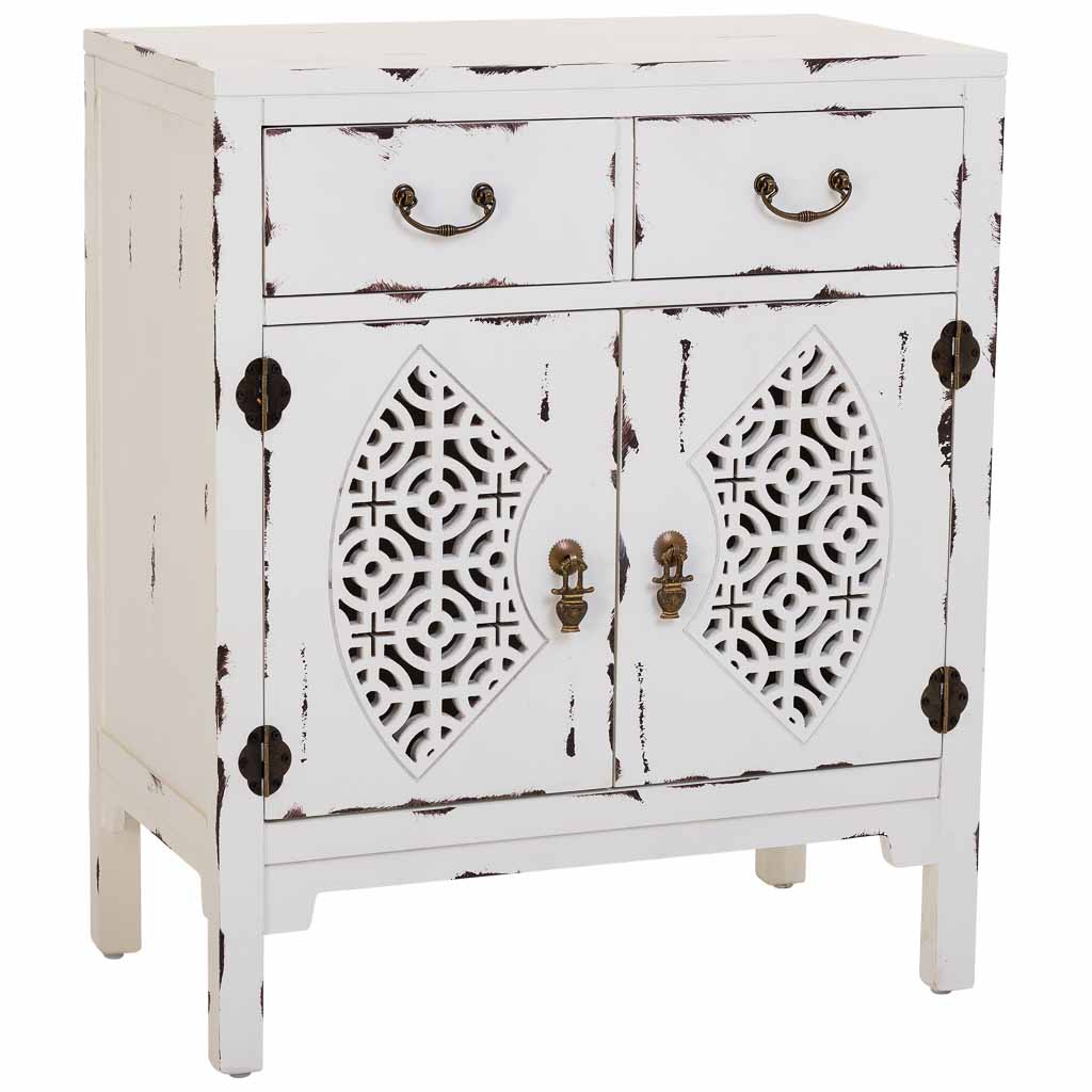 Mueble recibidor blanco decape 2 cajones 2 puertas