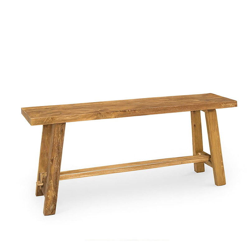 Banco de teca rustico acabado natural