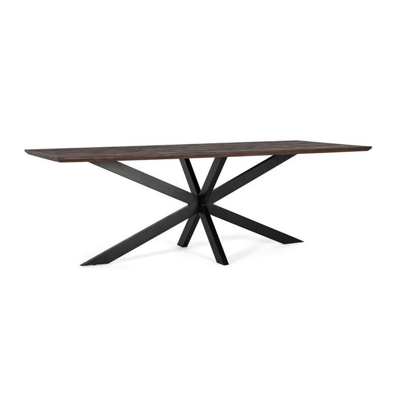 Mesa Comedor Rectangular Industrial Madera Hierro