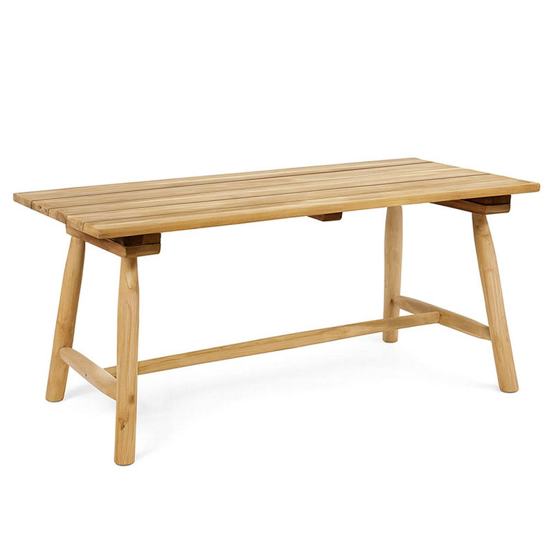 Mesa de comedor rustica teca natural