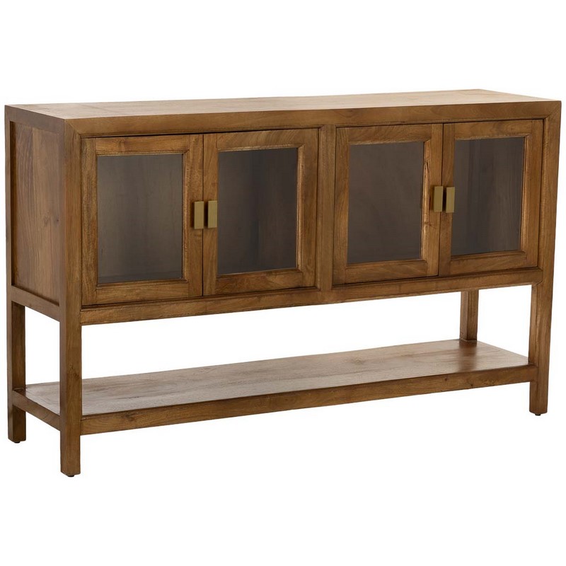 Buffet aparador 4 puertas acristaladas estilo colonial