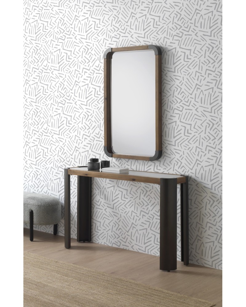 Consola y espejo estilo industrial actual