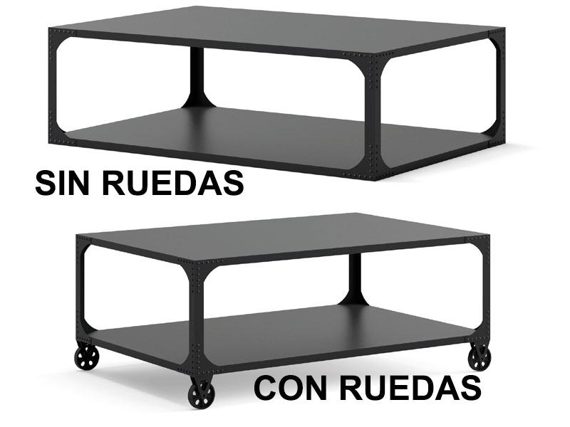 Mesa de centro industrial forja