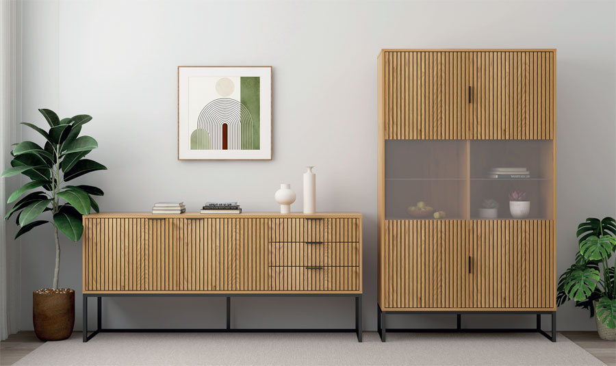 Aparador y Vitrina Diseño Actual Serie Nube