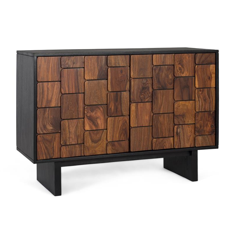 Buffet salon diseño rustico actual madera bicolor