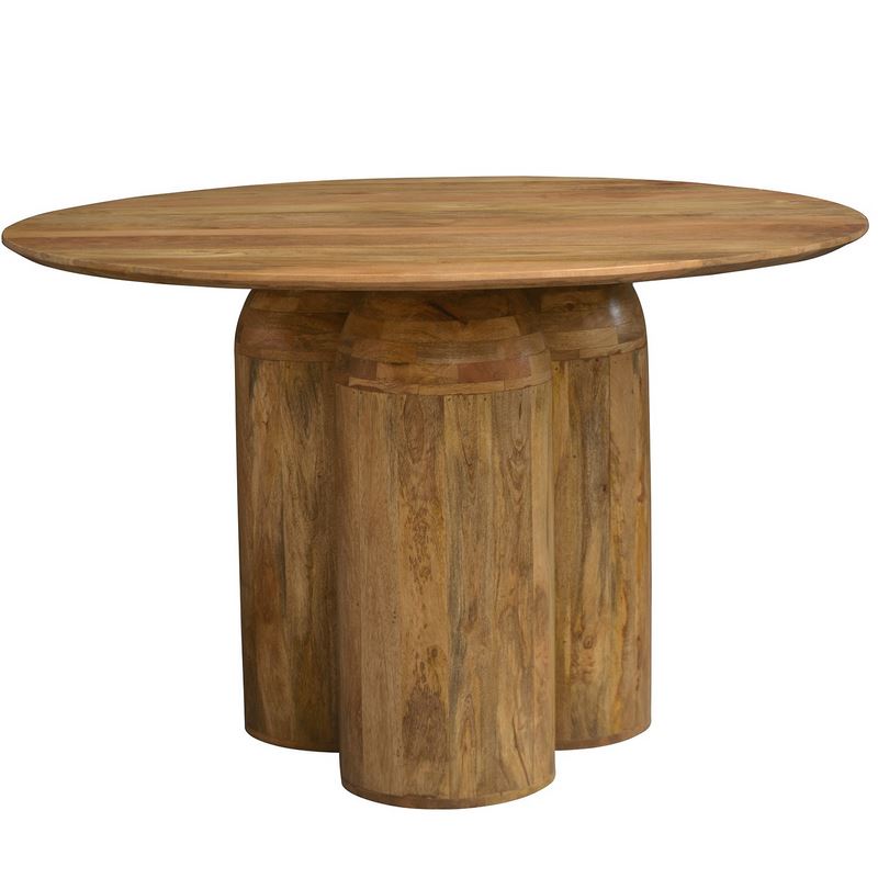 Mesa comedor madera mango redonda