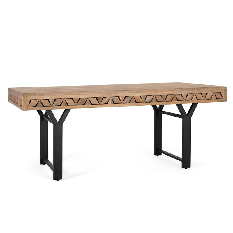 Mesa comedor madera metal moderna