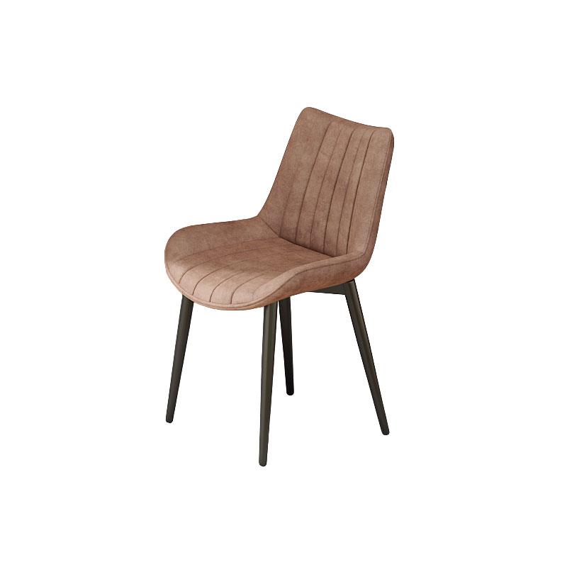 Silla comedor tapizada taupe y patas negras