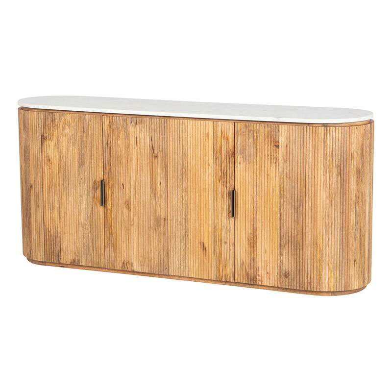 Aparador moderno cantos redondos tapa marmol