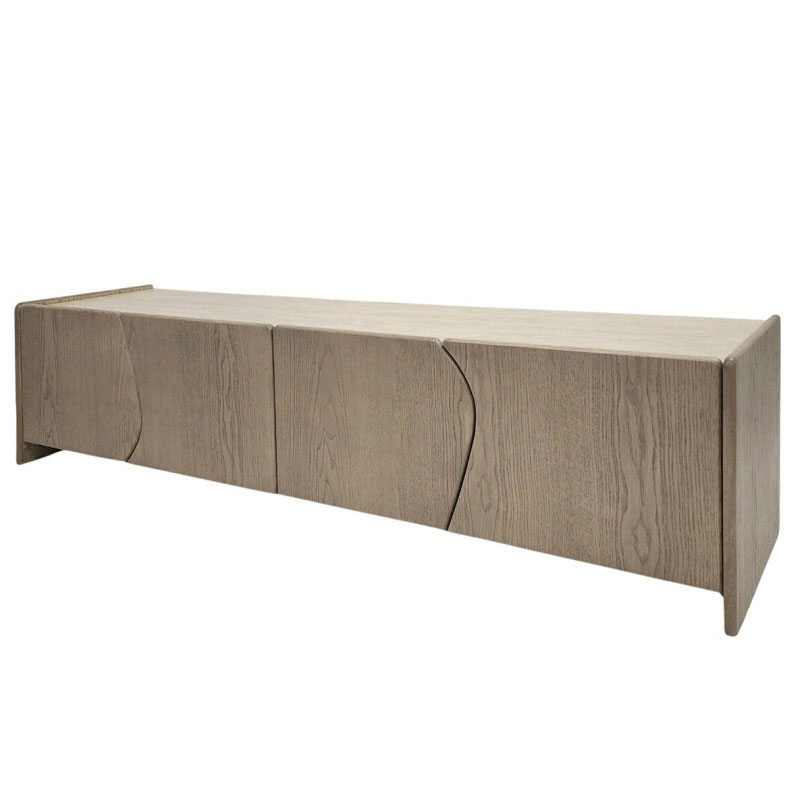 Mueble bajo TV 4 puertas diseño actual fresno lavado