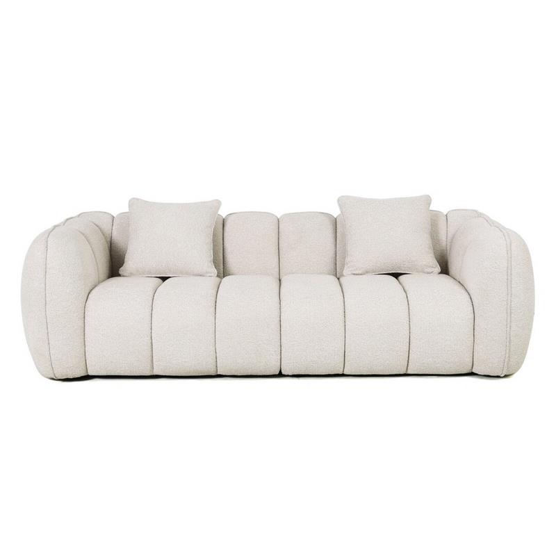 Sofa 3 plazas tapizado beige Diseño Actual