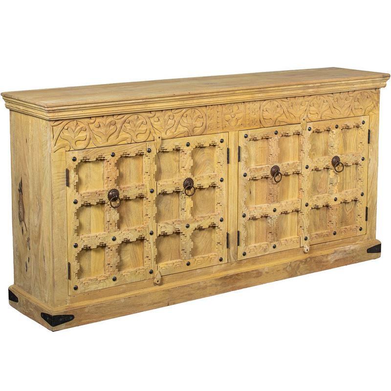 Aparador rustico madera maciza 4 puertas