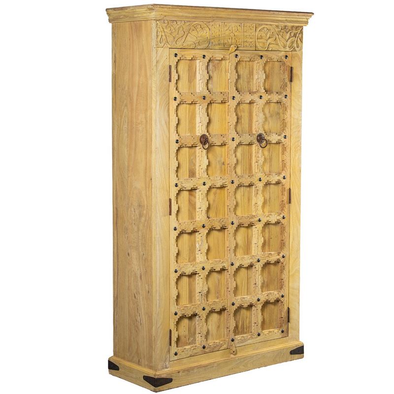 Armario salon dormitorio diseño rustico madera maciza