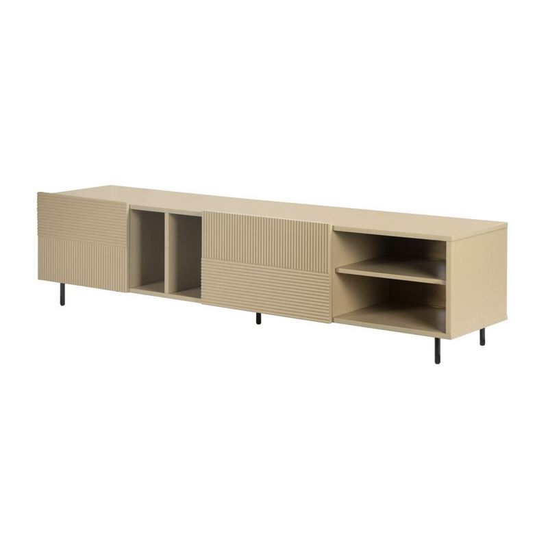 Mueble Bajo TV 2 Puertas y Estantes Color Beige