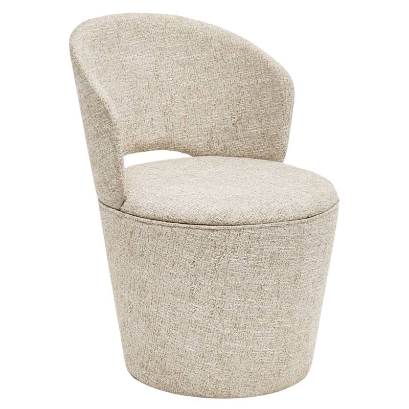Silla comedor moderna redonda giratoria tapizada