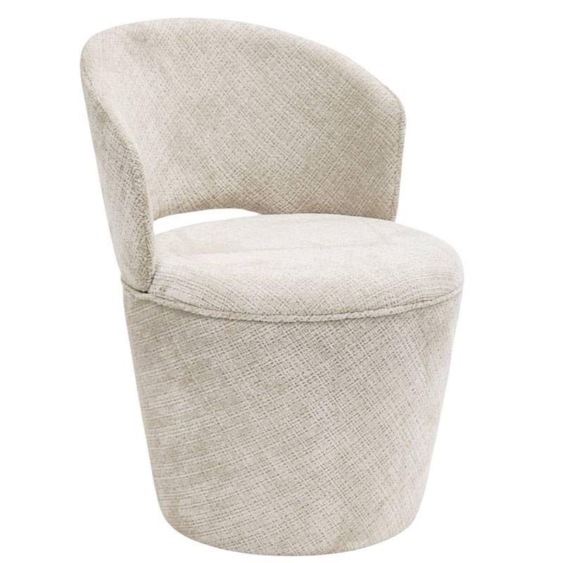 Silla original redonda tapizada moderna giratoria